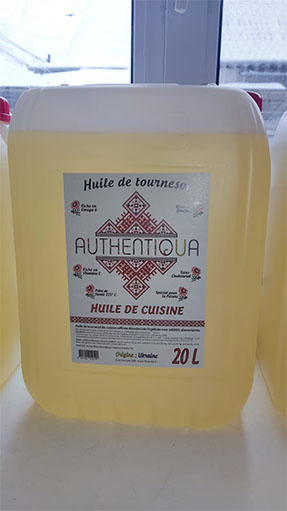 Huile de tournesol en bidons de 20 L